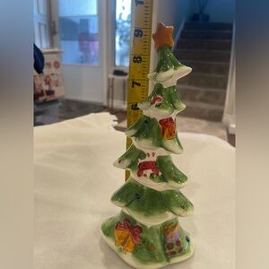 Festive Green Ceramic Christmas Tree